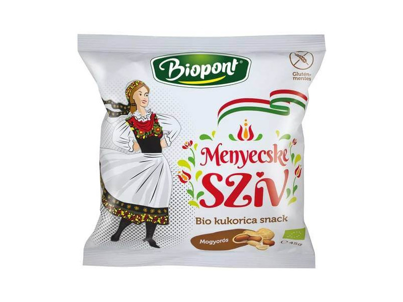 Menyecske szív kukorica snack mogyorós 45g
