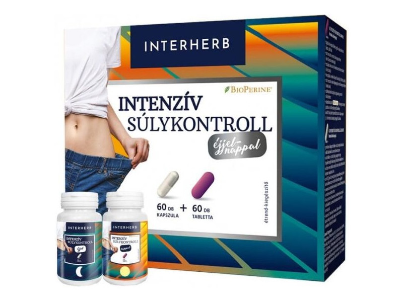 Interherb Intenzív SÚLYKONTROLL 2x60 db fogyókúrás kapszula és tabletta