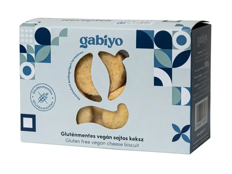 Gabiyo Gluténmentes keksz - Sajt ízű vegán (hozzáadott cukor nélkül) 100g