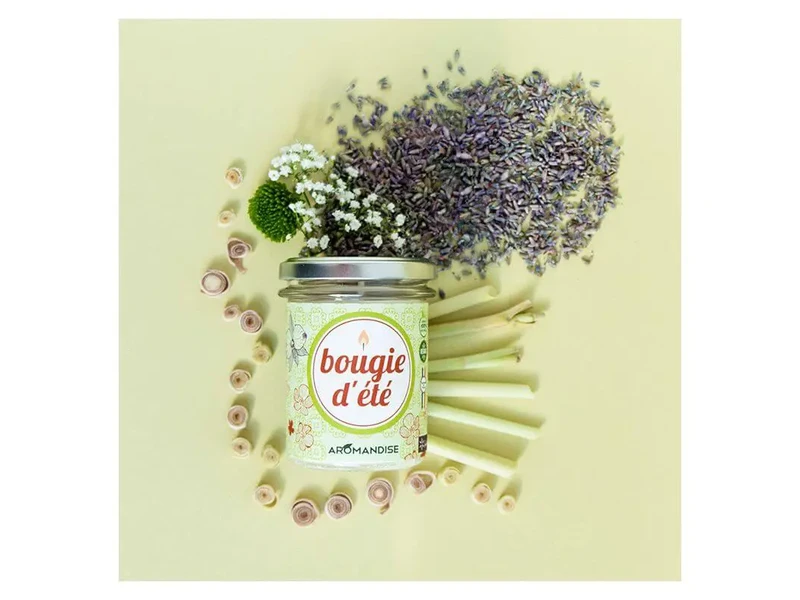 SUMMER – Citronella-Geránium szúnyogriasztó aromagygyertya - 30 h