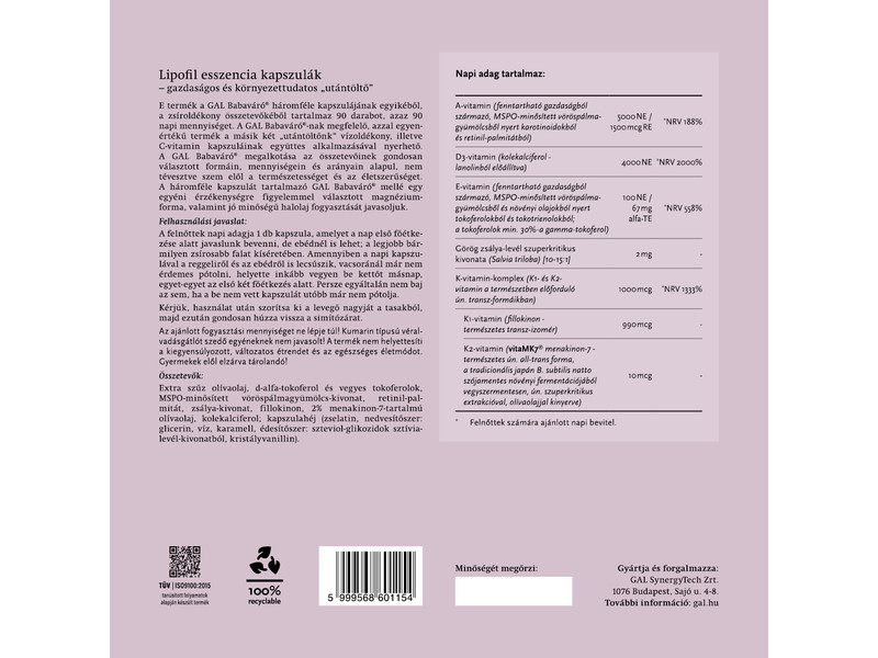 Gal Babaváró - 90 darabos utántöltő