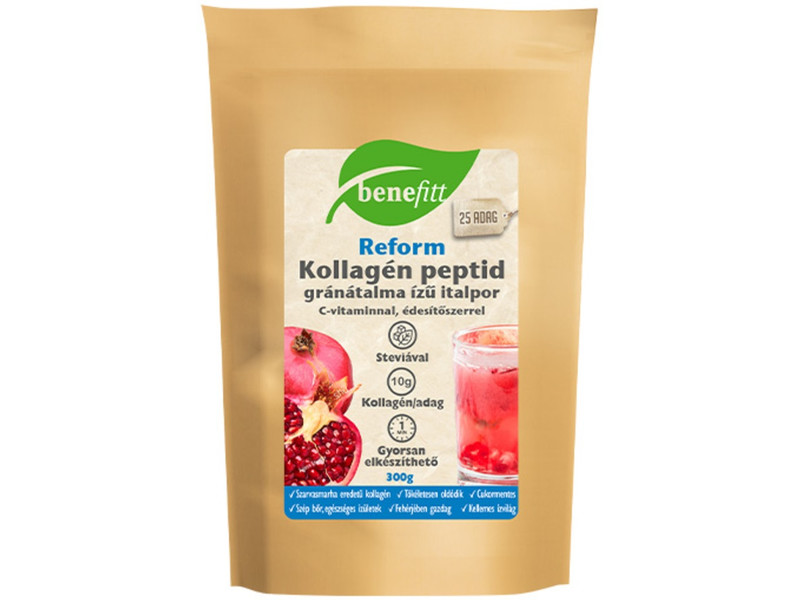 BENEFITT Reform Kollagén italpor, gránátalma ízű 300g
