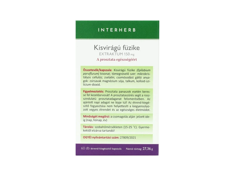 Interherb NAPI1 Kisvirágú füzike Extraktum 60db