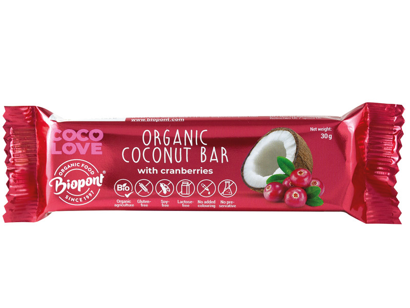 Vörös áfonyás Kókuszos szelet 30g