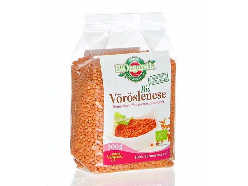 BIO vöröslencse 500g