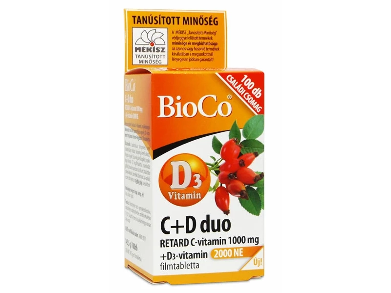 BioCo C + D duo Retard C-vitamin 1000mg D3-vitamin 2000 NE