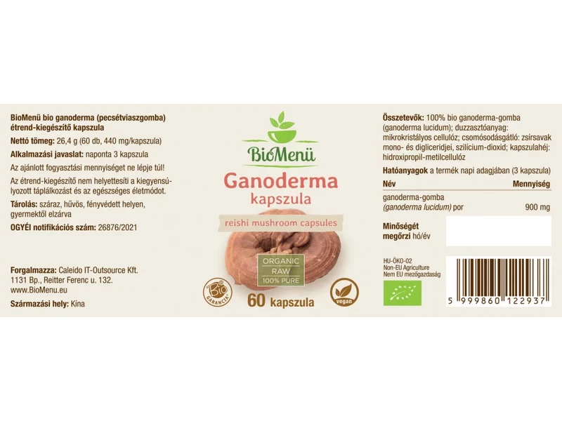 BioMenü BIO GANODERMA kapszula 60 db