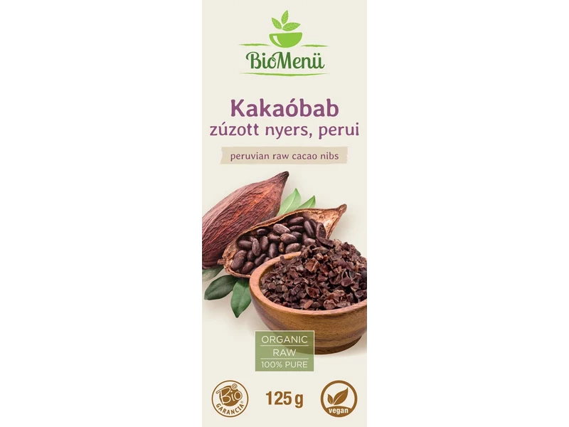 Biomenü Bio Kakaóbab zúzott nyers perui 125 g