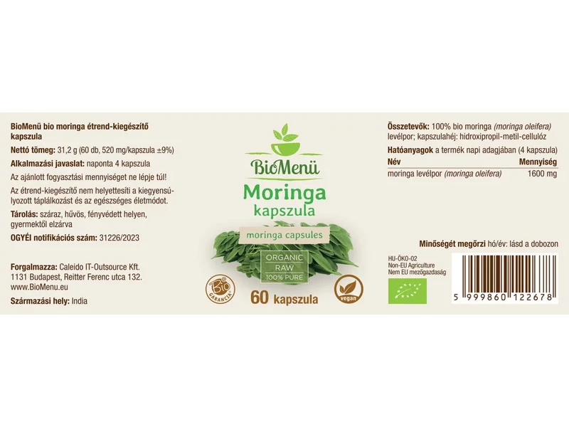 BioMenü BIO MORINGA kapszula 60 db