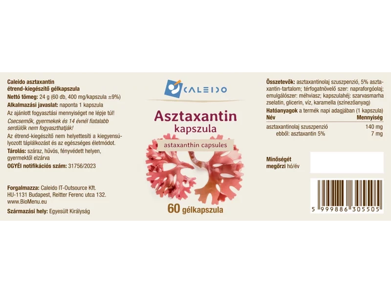 Caleido ASZTAXANTIN gélkapszula 60 db