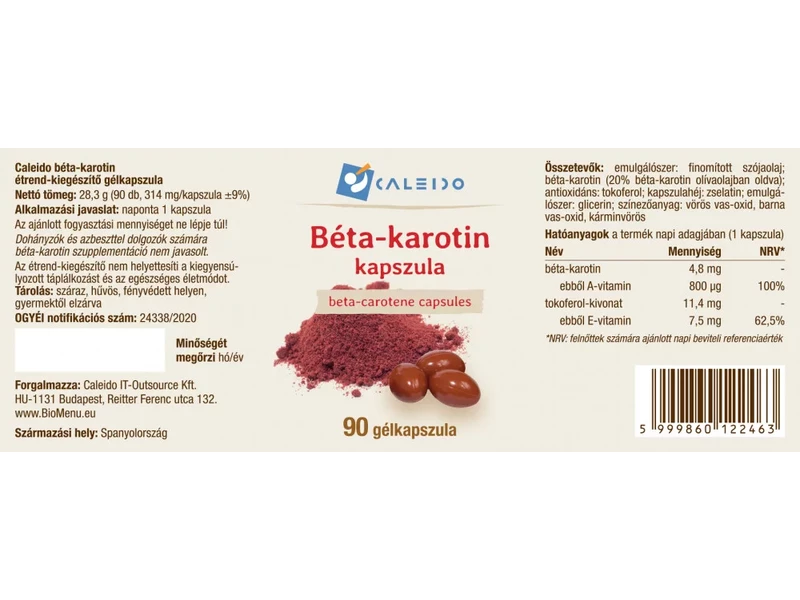 Caleido BÉTA-KAROTIN gélkapszula 90 db