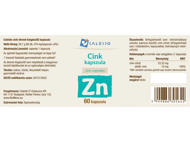 Caleido CINK kapszula 60 db
