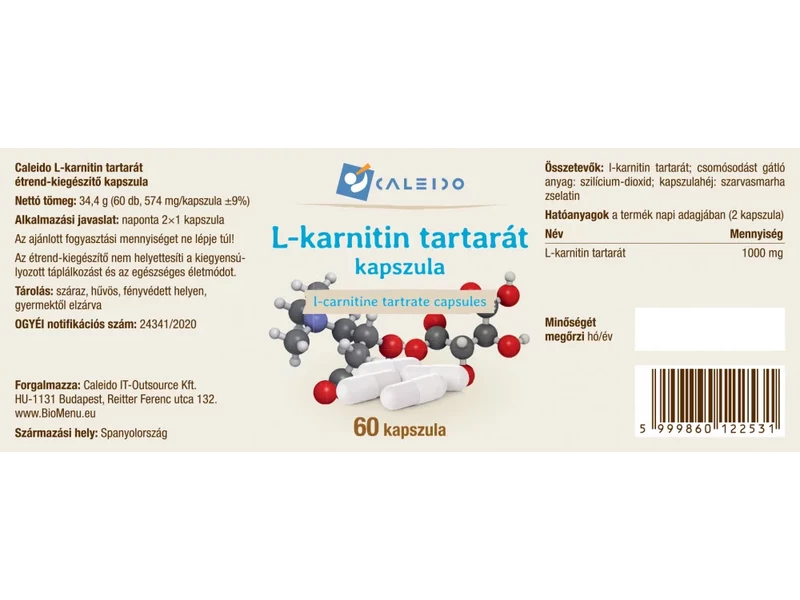 Caleido L-KARNITIN TARTARÁT kapszula 60 db