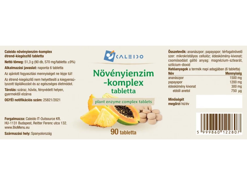 Caleido NÖVÉNYIENZIM-komplex tabletta 90 db