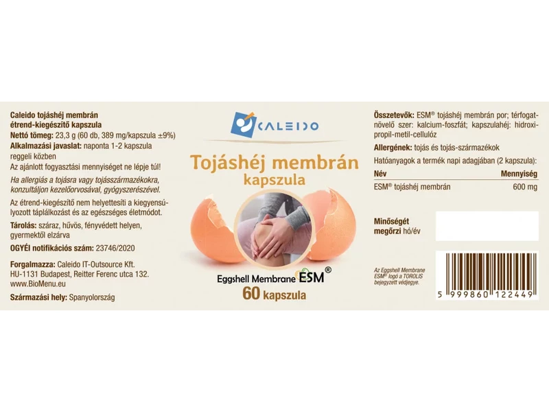 Caleido TOJÁSHÉJ MEMBRÁN kapszula 60 db