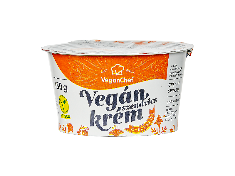 VeganChef Kenhető Növényi Krém Cheddar Ízesítésű 150g