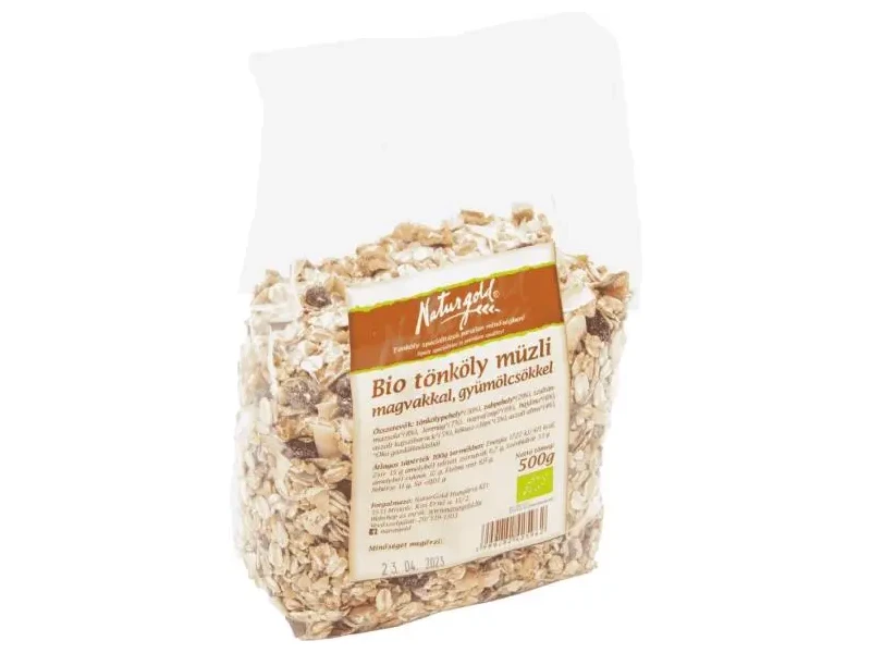 Natugold Bio tönköly müzli magvakkal, gyümölcsökkel 500g