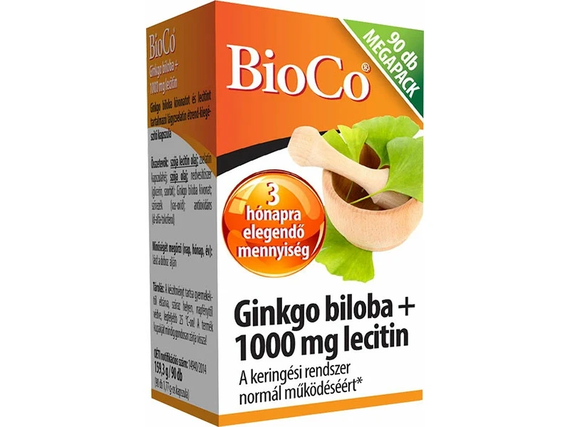 BioCo Ginkgo Biloba 1000 mg + Lecitin MegaPack kapszula 90db