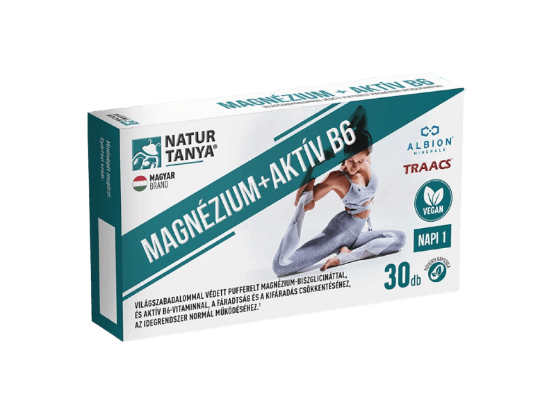 NaturTanya Vegán Magnézium + Aktív B6 30db