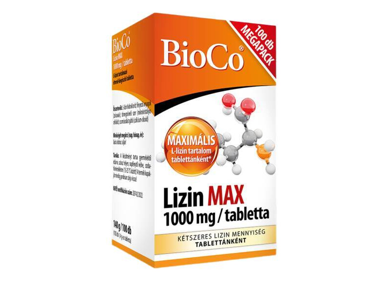 BioCo Lizin Max 1000mg Megapack tabletta 100db