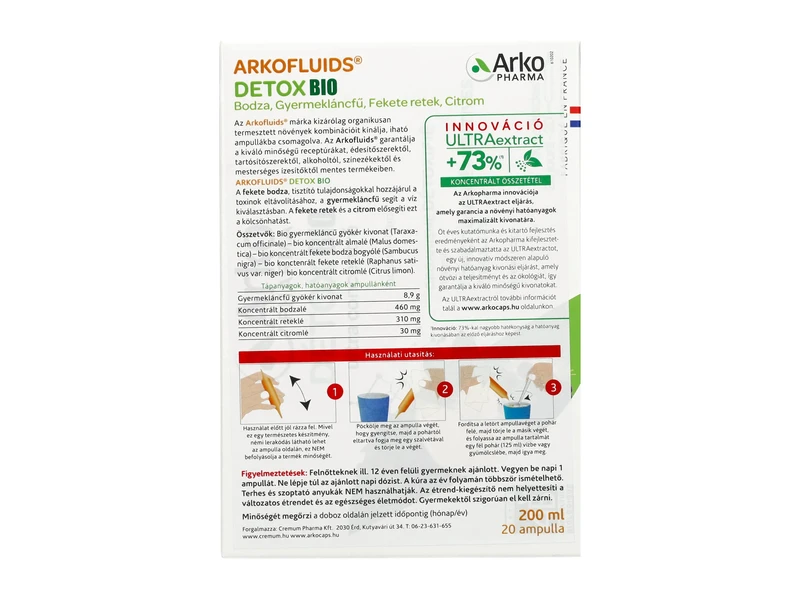 Arkofluids Bio Detox 20db ampulla