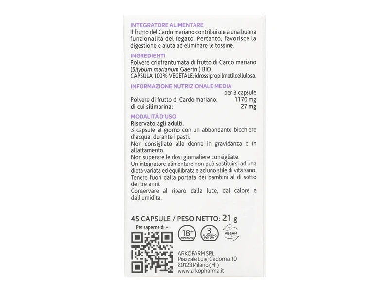 Arkocaps Máriatövis kapszula 45 db