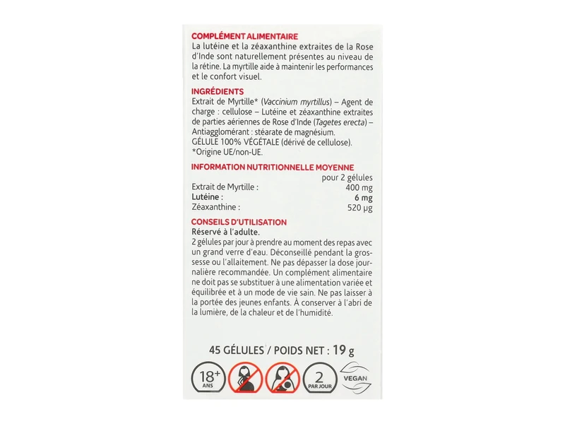 Arkocaps Áfonya és Lutein kapszula 45 db