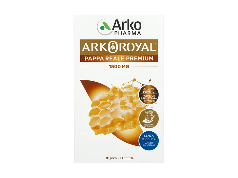 Arkoroyal Méhpempő 10 db cukormentes ampulla 1500 mg