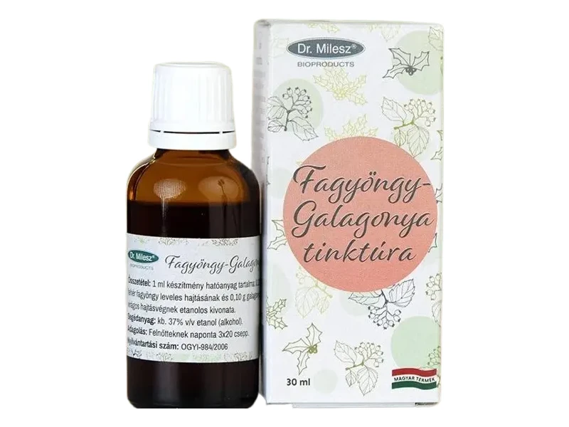 Dr. Milesz Fagyöngy-Galagonya tinktúra 30 ml