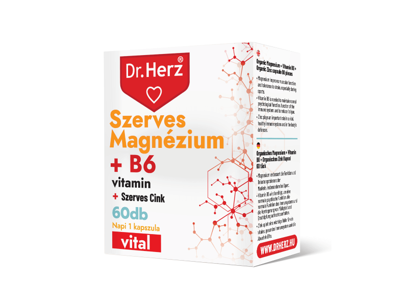 Dr, Herz Szerves Magnézium + B6 + Szerves Cink 60 db