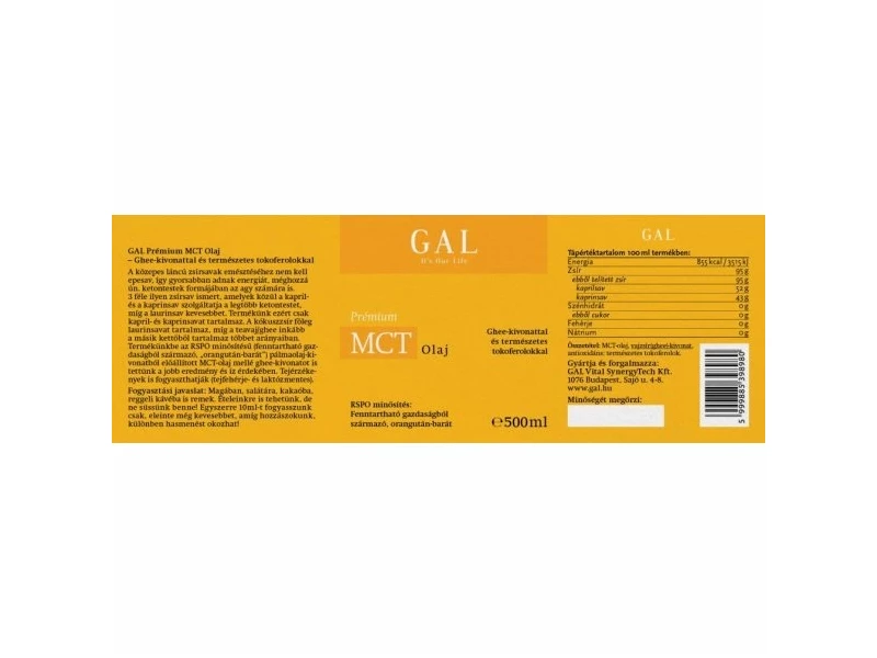 GAL MTC olaj 500ml (St.)