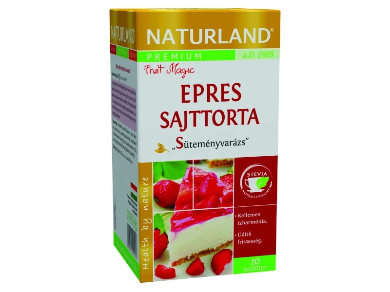Naturland Prémium Epres sajttorta ízű tea filt. 20x2g