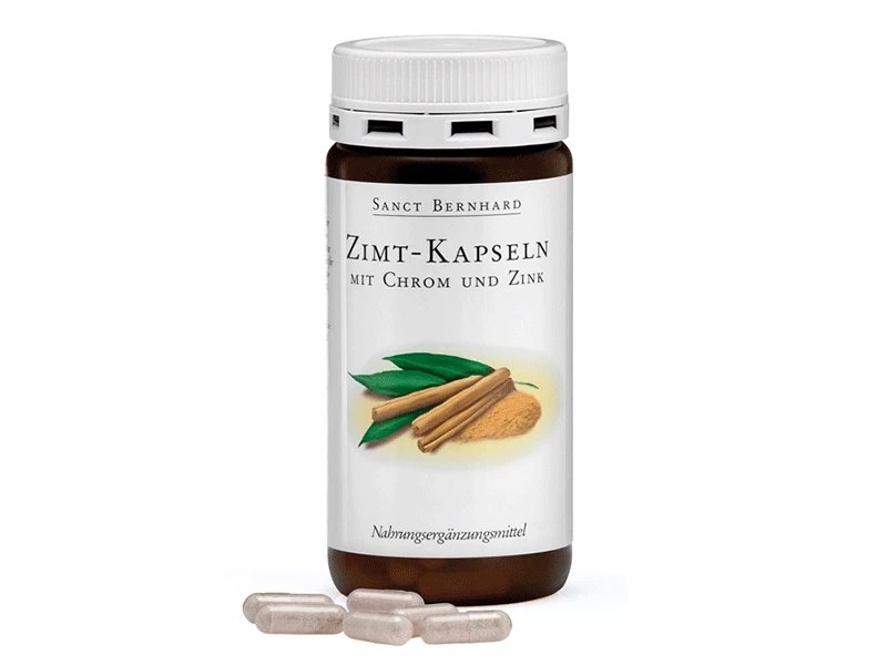 Fahéj + Króm + Cink kapszula 180 db (Sanct Bernhard)