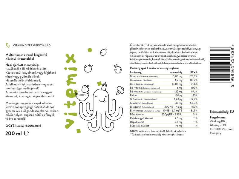 VK Immuno Vitemix Junior Fitobimbi 200ml