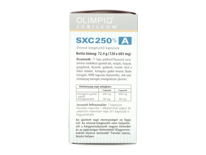 Olympiq SXC Jubileum 250 % A+ B Étrend-kiegészítő Kapszula 2x120 db