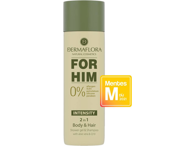Dermaflora 0% For Him Intensity tusfürdő és sampon 200ml