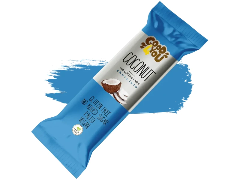 Health Market Good4You Kókuszos szelet kókusztejes csokoládéval, édesítőszerekkel 25 g