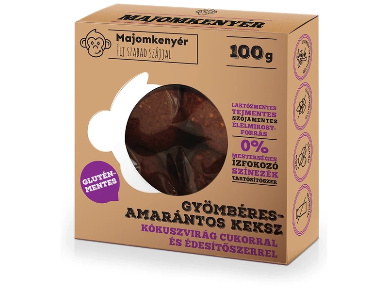 Majomkenyér gyömbéres amarántos paleokeksz 100g