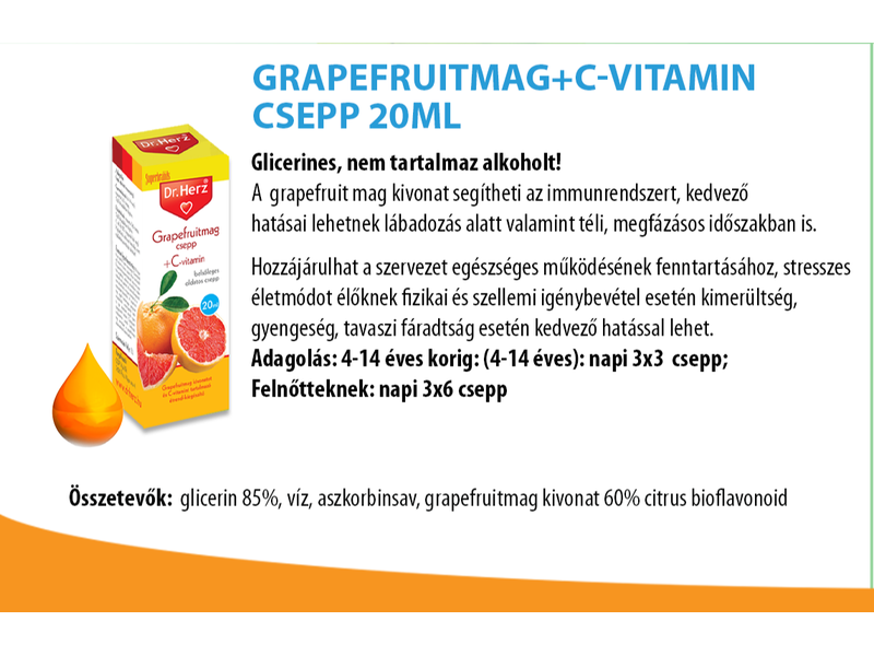 Dr.Herz Grapefruitmag csepp 20ml