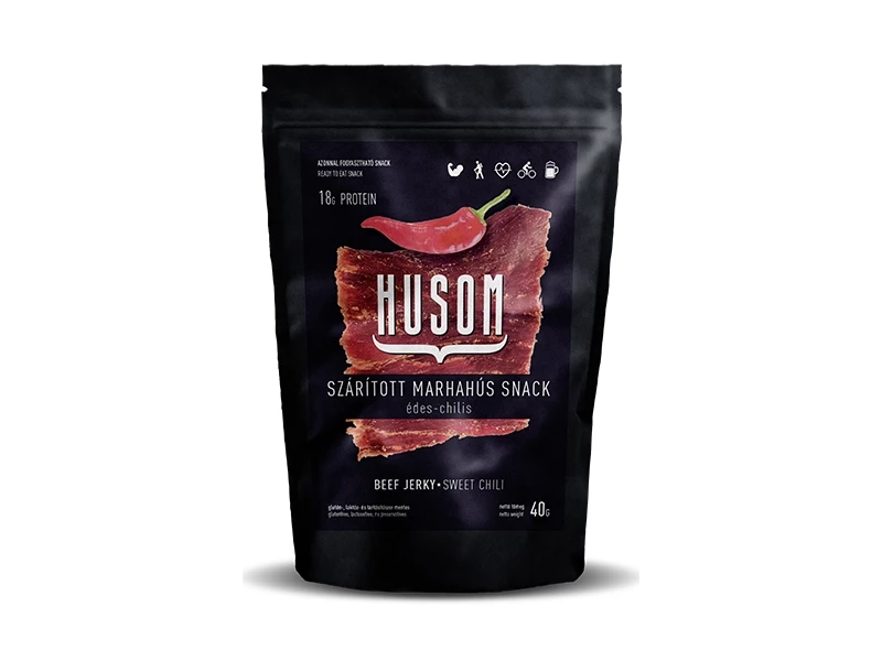 Husom szárított marhahús snack édes-chilis 40 g
