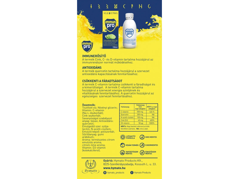 Immunpro Liposzómás Emulzió 150 ml