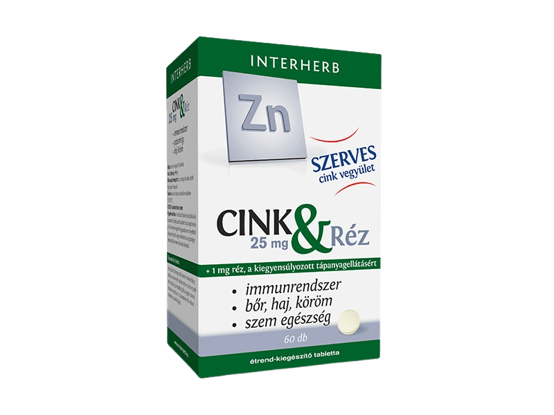 Interherb Szerves Cink és Réz 60db