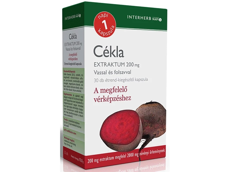 Interherb NAPI1 Cékla Extraktum 200 mg kapszula 30 db