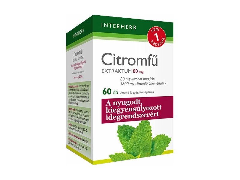 INTERHERB NAPI1 Citromfű Extraktum kapszula 80 mg 60db