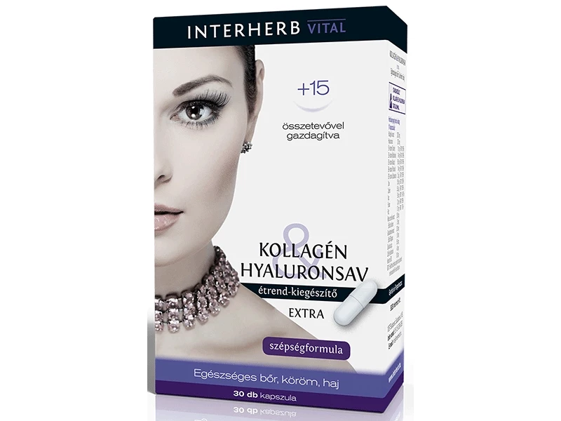 Interherb VITAL Kollagén&Hyaluronsav Szépségformula EXTRA kapszula 30 db