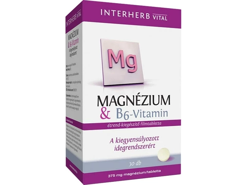 Interherb VITAL Magnézium + B6-Vitamin 30db
