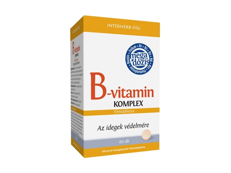 Interherb VITAL B-vitamin Komplex mega dózis tabletta 60 db