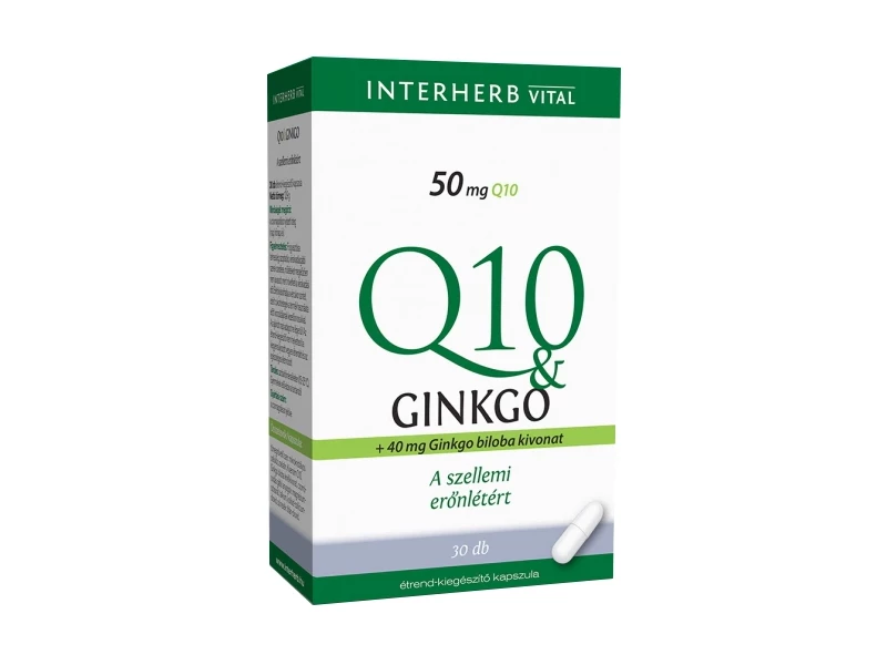Interherb VITAL Q10 & Ginkgo kapszula 30 db