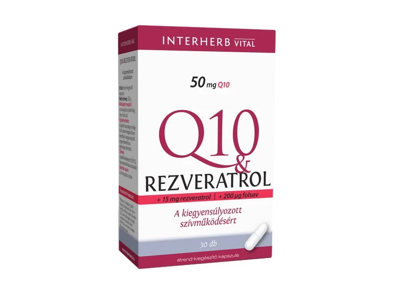 Interherb VITAL Q10 és Rezveratrol kapszula 30 db