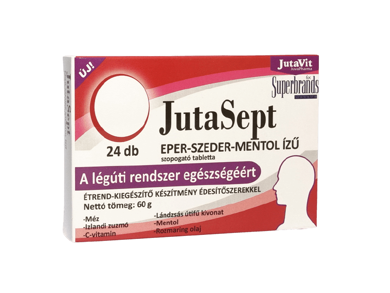 Jutasept Eper-Szeder-Mentol ízű 24db